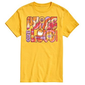 Men's Woodstock Peace And Love Graphic Tee