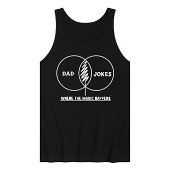 Men's Dad Joke Venn Diagram Tank Top