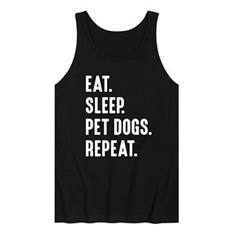 Men's Eat Sleep Pet Dogs Repeat Tank Top