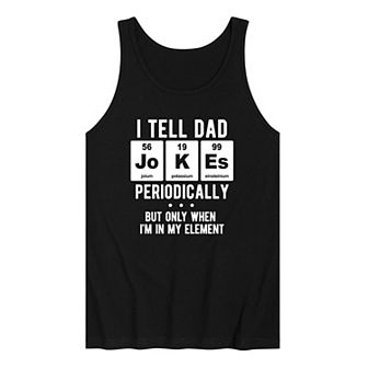 Men's Dad Jokes Periodically Tank Top