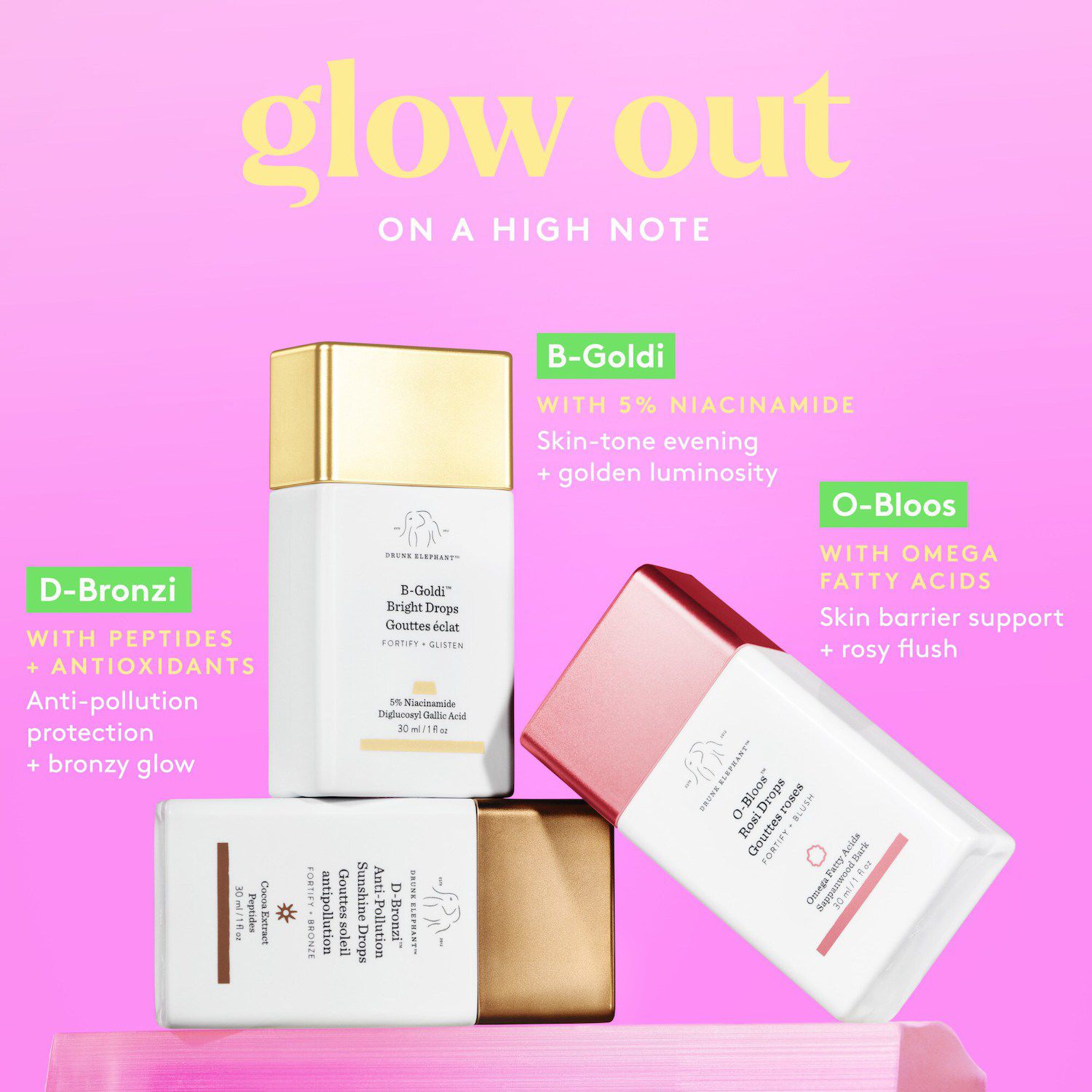 Drunk Elephant B-Goldi Bright Illuminating Drops With 5% Niacinamide