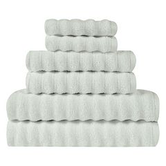 Superior Soho 6 Piece Cotton Towel Set Silver