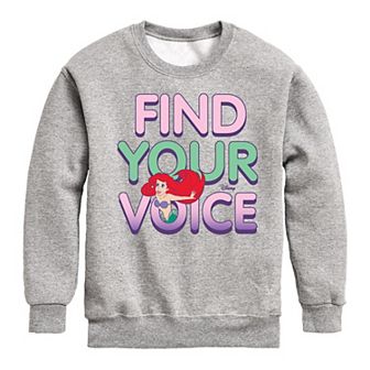 Disney's The Little Mermaid Boys 8-20 Your Voice Crew Fleece Sweatshirt
