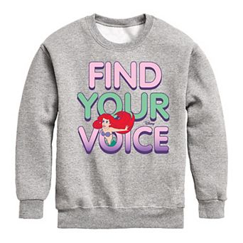 Disney's The Little Mermaid Boys 8-20 Your Voice Crew Fleece Sweatshirt