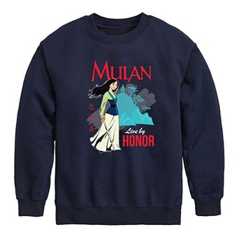 Disney's Mulan Boys Live By Honor Crew Fleece