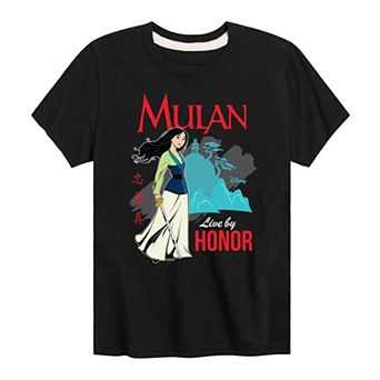Disney's Mulan Boys 8-20 Live By Honor Graphic Tee