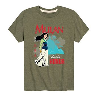 Disney's Mulan Boys 8-20 Live By Honor Graphic Tee