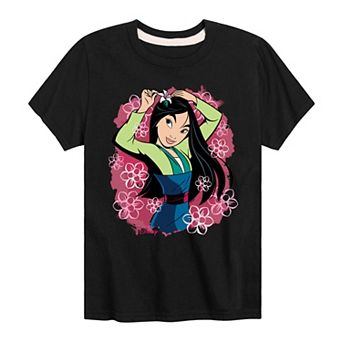 Disney's Mulan Boys 8-20 Floral Watercolor Graphic Tee