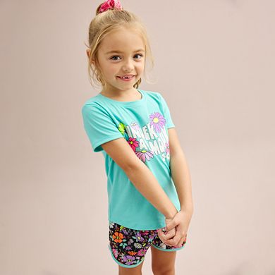 Girls 4-6 Under Armour Logo Graphic Tee & Printed Shorts Set