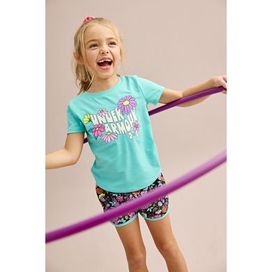 Girls 4-6 Under Armour Logo Graphic Tee & Printed Shorts Set