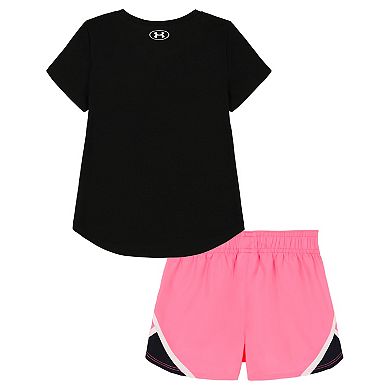 Girls 4-6 Under Armour Logo Graphic Tee & Sway Core Shorts Set