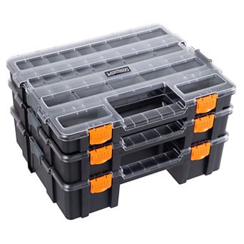 Stalwart 52 Customizable Compartment 3-in-1 Tool Box Organizer