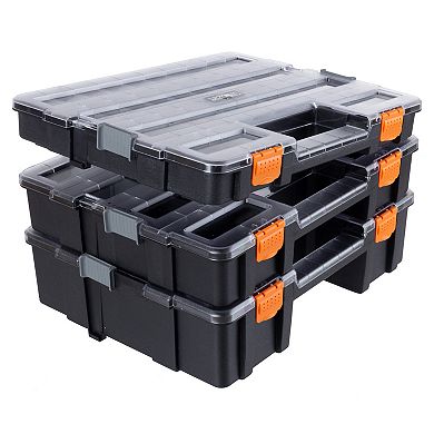 Stalwart 52 Customizable Compartment 3-in-1 Tool Box Organizer