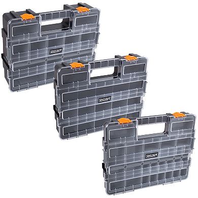 Stalwart 52 Customizable Compartment 3-in-1 Tool Box Organizer