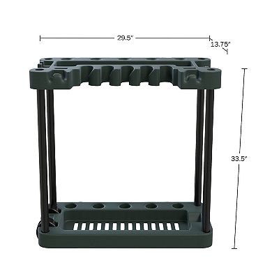 Stalwart Garden Tool Organizer Rolling Utility Cart