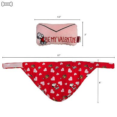 Woof Snoopy & Woodstock Valentine's Day Bandana and Toy Set