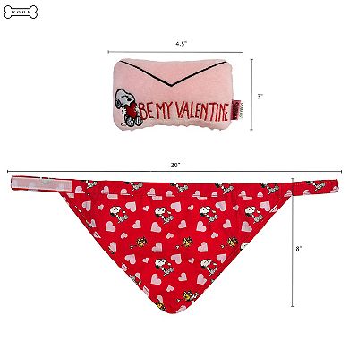 Woof Snoopy & Woodstock Valentine's Day Bandana and Toy Set