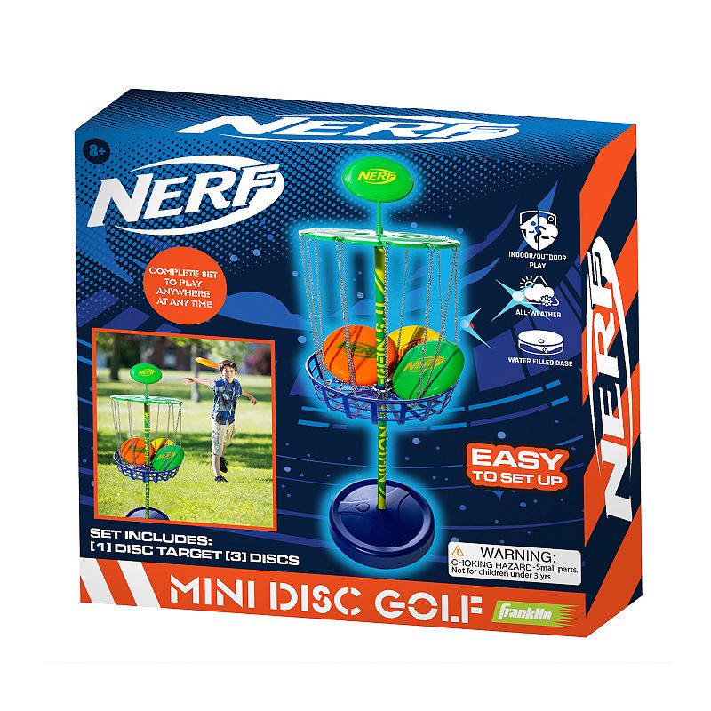 Franklin Sports NERF Disc Golf Starter Set, Blue