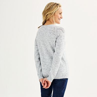 Women's Croft & Barrow® Pointelle Sweater