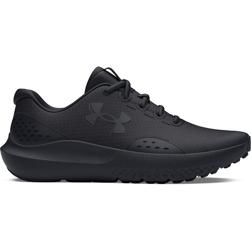Under Armour Surge 4 Big Kids' Running Shoes, Boy's, Size: 4.5, Black Black