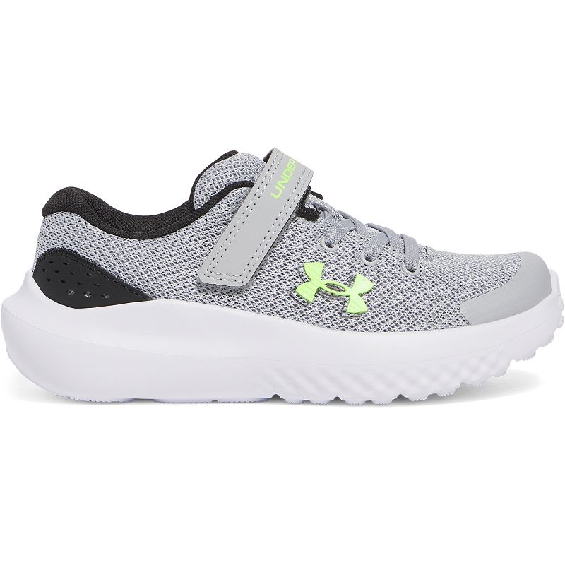 Under Armour Surge 4 AC Little Kids' Running Shoes, Boy's, Size: 3, Gray Black Green