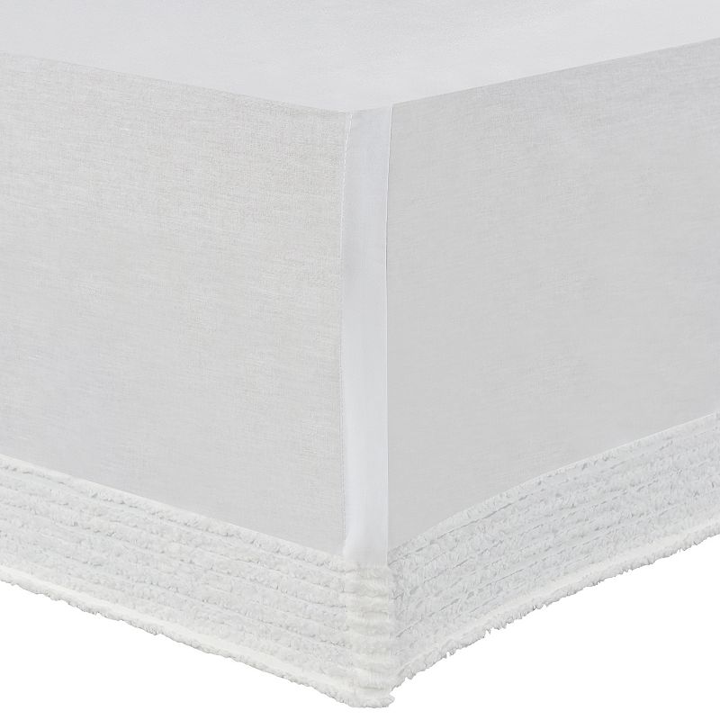 62970532 Five Queens Court Lilith Full Bedskirt, White, Kin sku 62970532