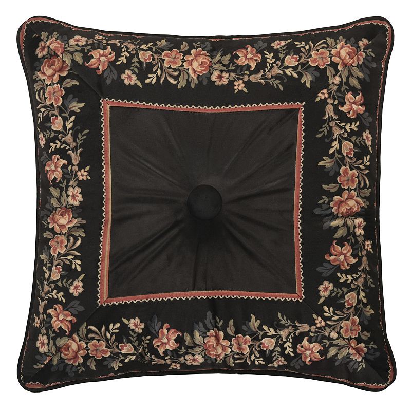 Five Queens Court Chantelle Decorative Throw Pillow, Black, Fits All