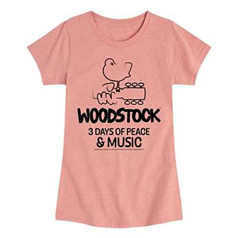 Girls 7-16 Woodstock 3 Days Of Peace and Music Graphic Tee