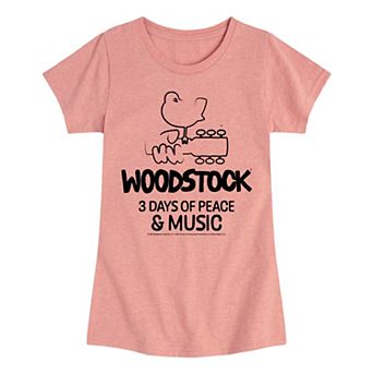 Girls 7-16 Woodstock 3 Days Of Peace and Music Graphic Tee