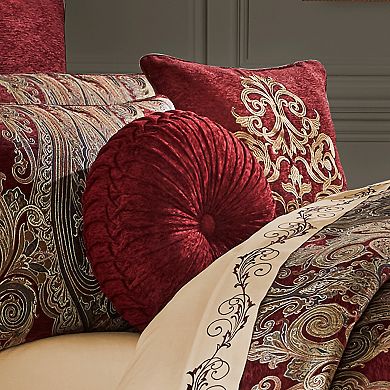 Five Queens Court Roseann Tufted Round Decorative Throw Pillow
