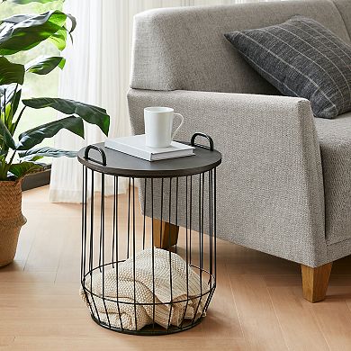 Madison Park Hayden Basket Side Table