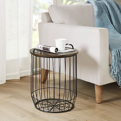 Madison Park Hayden Basket Side Table