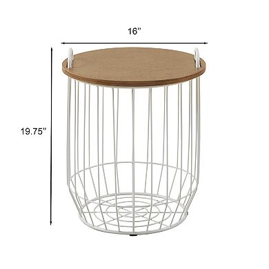 Madison Park Hayden Basket Side Table