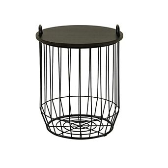 Madison Park Hayden Basket-Storage End Table