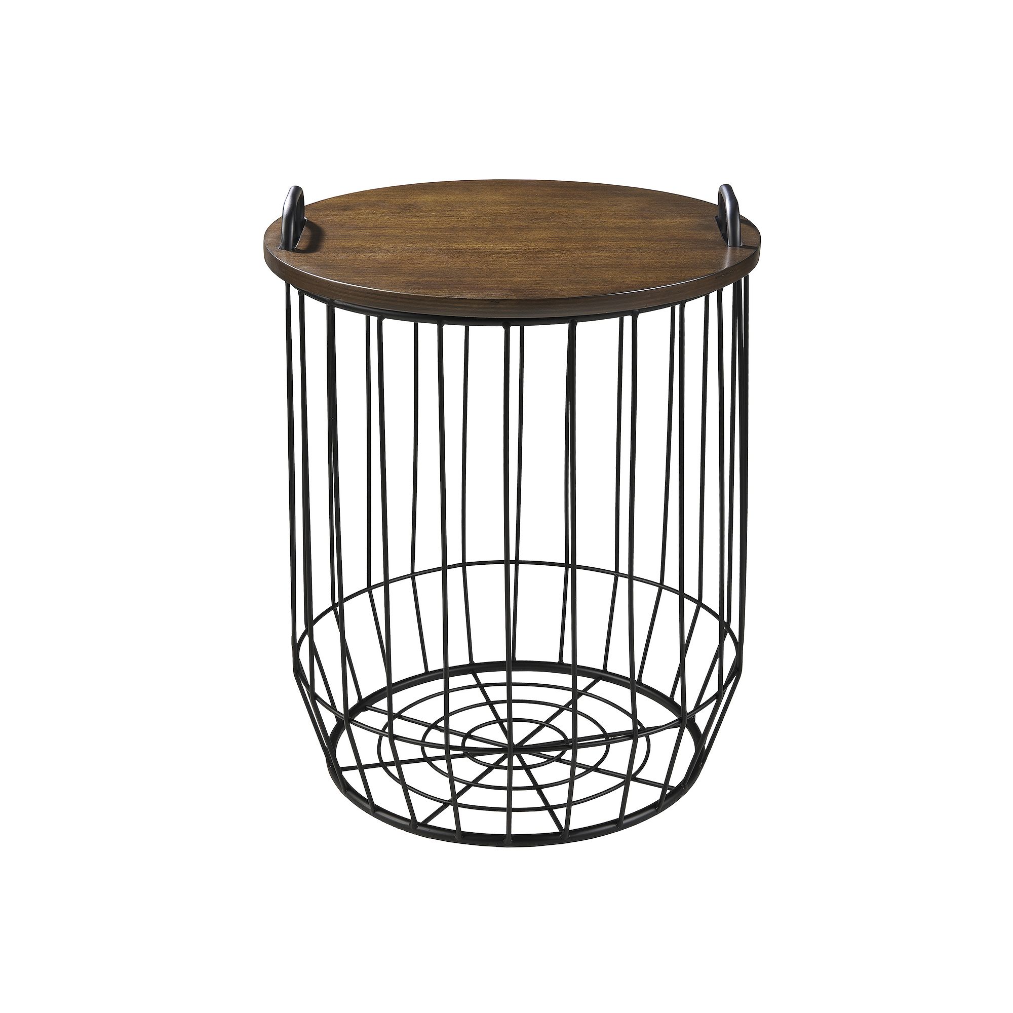 Madison Park Hayden Basket Side Table, Mediterranean