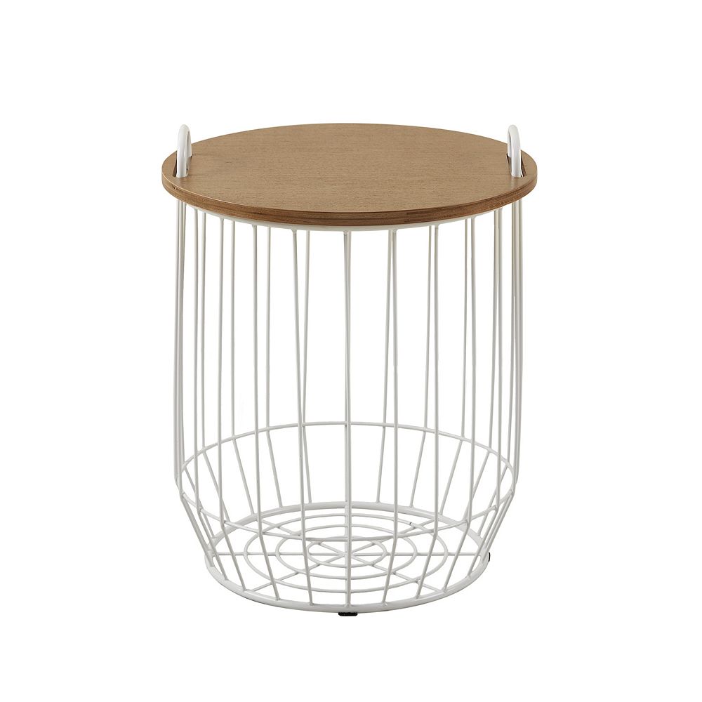 Madison Park Hayden Basket-Storage End Table