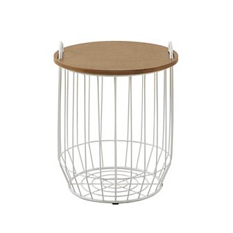 Madison Park Hayden Basket-Storage End Table