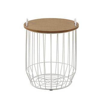 Madison Park Hayden Basket-Storage End Table