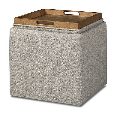 Madison Park Frances Square Storage Ottoman