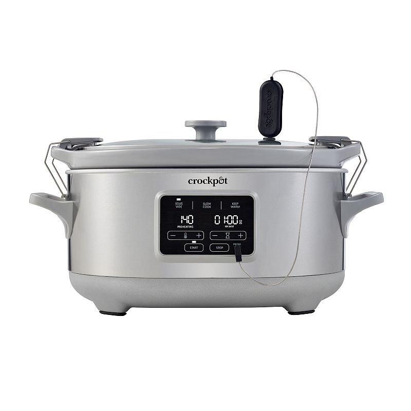 Crock-Pot® 7-Quart Cook & Carry™ Programmable Slow Cooker with Sous Vide, Gray
