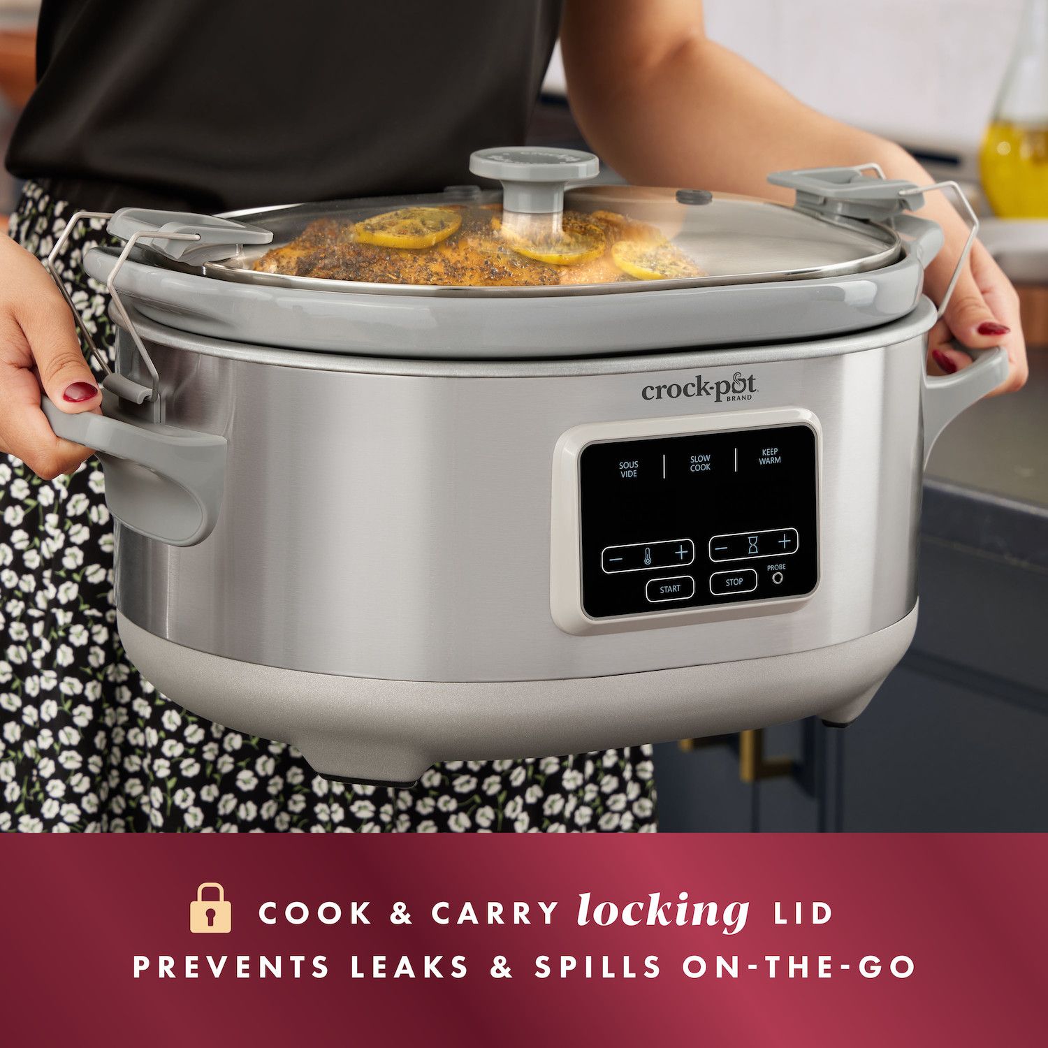 Crock-Pot® 7-Quart Cook & Carry™ Programmable Slow Cooker With Sous Vide