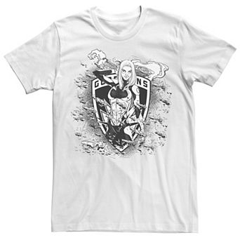 Men's Marvel Guardians Of The Galaxy Black & White Gamora Graphic Tee
