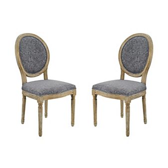 Linon 2 pc Avalon Oval Back Chair Set