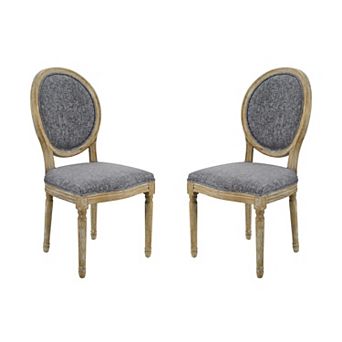 Linon 2 pc Avalon Oval Back Chair Set