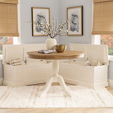 Linon Tobin Backless Corner Nook Set