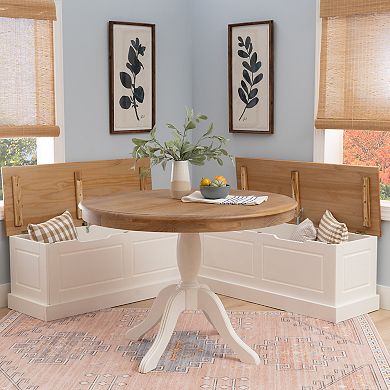 Linon Tobin Backless Corner Nook Set