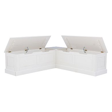 Linon Tobin Backless Corner Nook Set