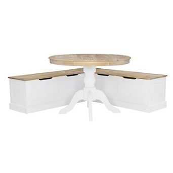 Linon Tobin Backless Corner Nook Set
