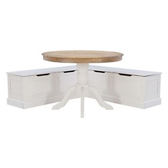Linon Tobin Backless Corner Nook Set