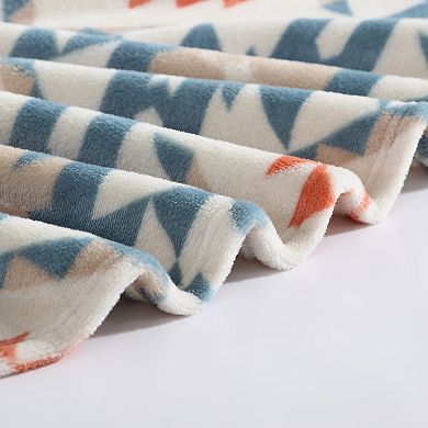 Wrangler Dakota Blue Plush Fleece Blanket